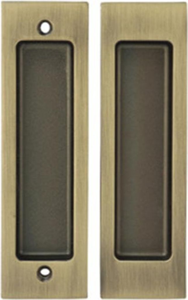 INF Einlassmuschel Griff - Zinklegierung Schiebetürgriff, Einbau, 2er Set Bronze