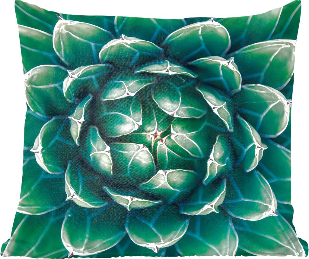 MuchoWow Zierkissen Sofakissen Wohnzimmer Dekokissen 45x45 cm Ein grünes Blumenmuster - Schlafpolster - Polster für das Sofa