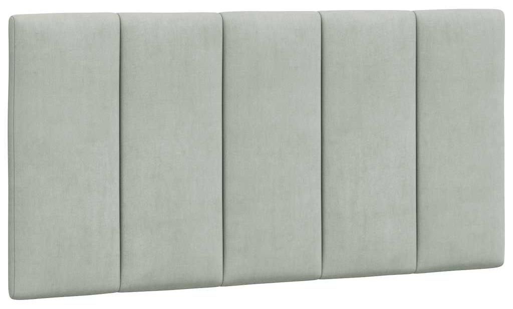vidaXL Kopfteil-Kissen "Hanko" Hellgrau 100 cm Samt Produktbild 