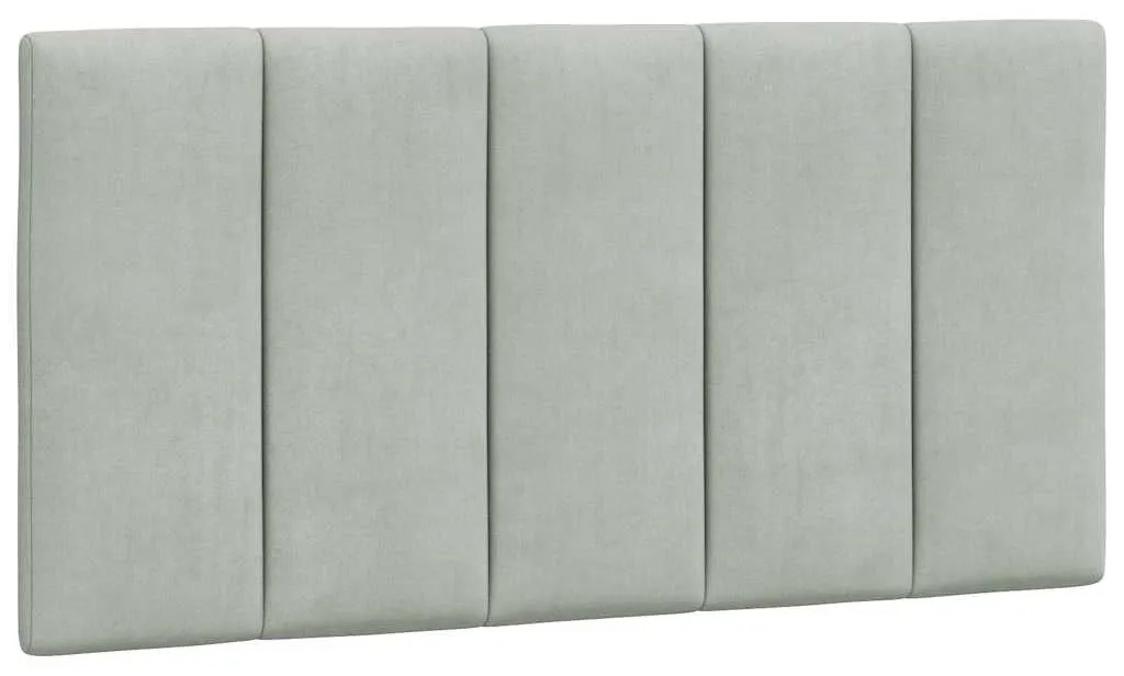 vidaXL Coussin de tête de lit Hanko 100 cm en velours gris clair