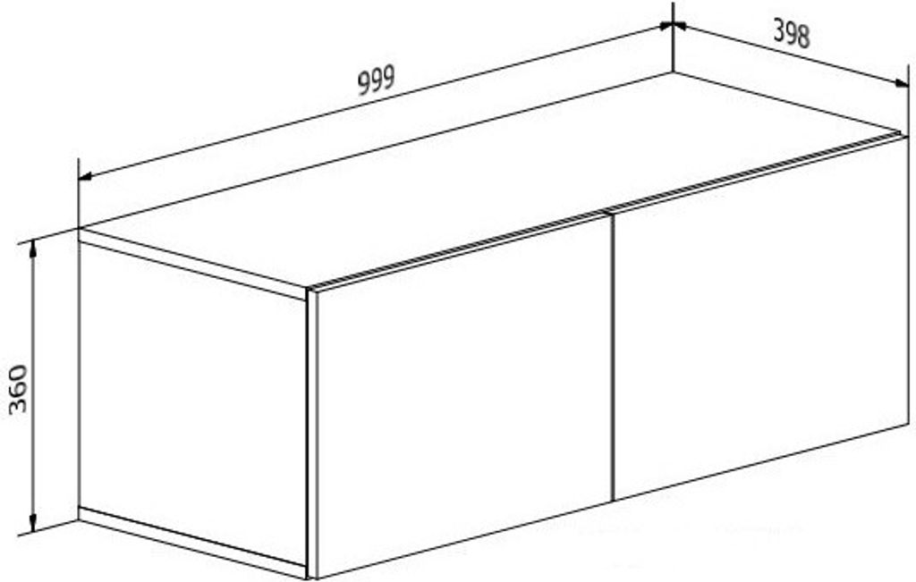 TV-Schrank COLGANTE KASCHMIR 100 cm mit LED Beleuchtung Produktbild 3