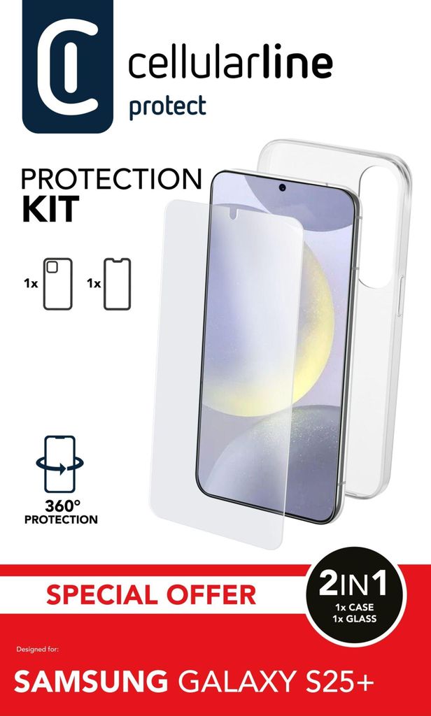 Cellularline Protection Kit - Galaxy S25+, Cover, Samsung, Produktbild 