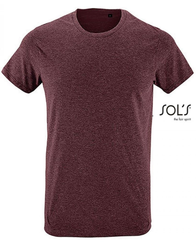 SOLs 00553 | Regent Fit Herren T-Shirt - Farbe: Heather Oxblood - Größe: S