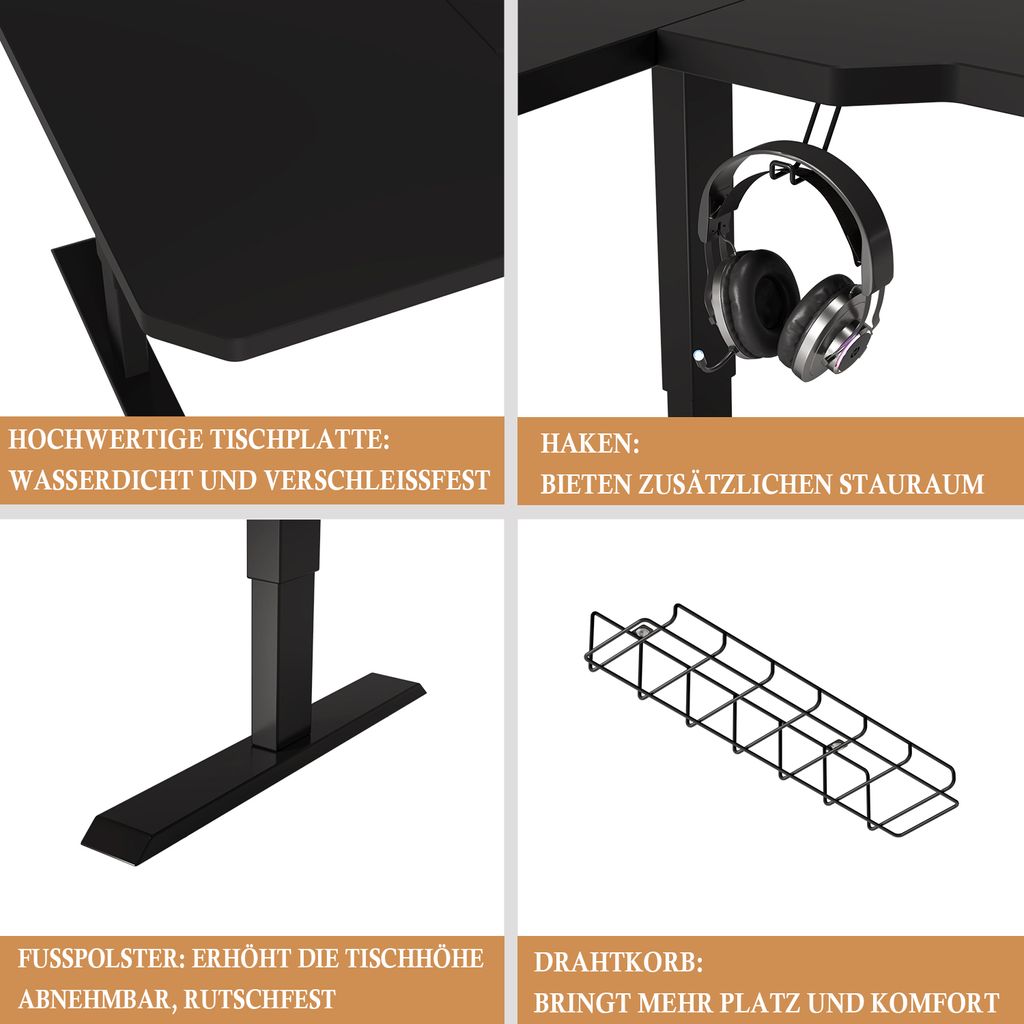 Hilodesk Výškovo Nastaviteľný Stôl (150cm)-Kancelársky stôl Obrázok produktu 7