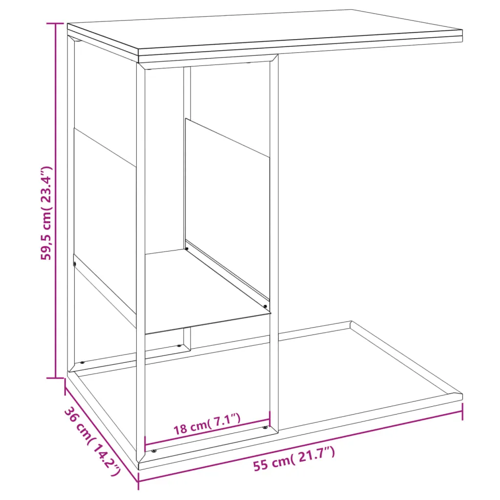Table d'appoint gain de place blanche 55 cm idéale pour petits espaces - 7