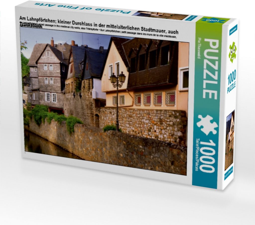 Calvendo Am Lahnpförtchen; kleiner Durchlass in der mittelalterlichen Stadtmauer, auch Tränkpforte 1000 Teile Puzzle quer 640x480mm, Thauwald Pia...
