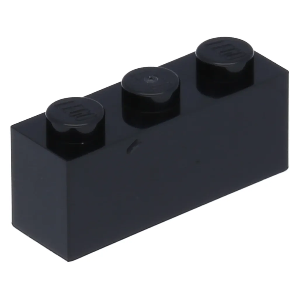 100 briques LEGO noires 1x3, pièce n° 3622 originale pour construction