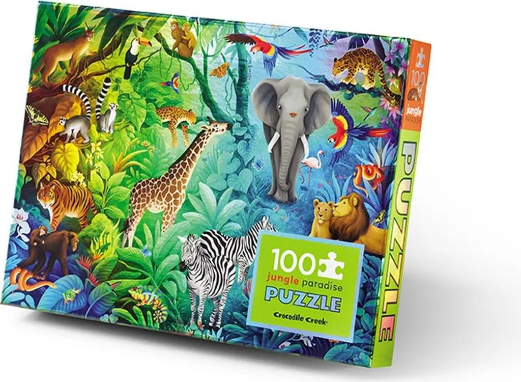 Activité créative Puzzle 100 pièces Jungle Crocodile Creek holographe