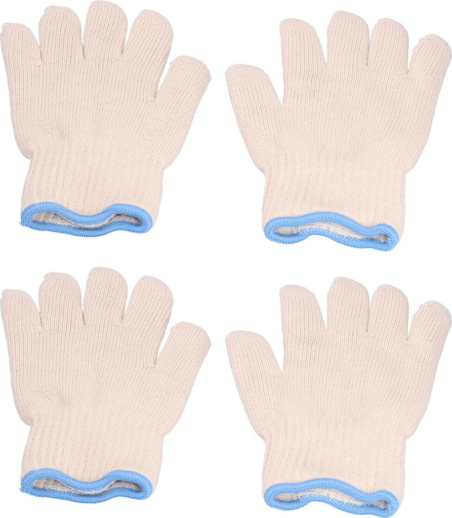 2 Paar wärmeisolierende Handschuhe, hitzebeständig bis 300 °C, rutschfest, verbrühungssicher, für Grillofen