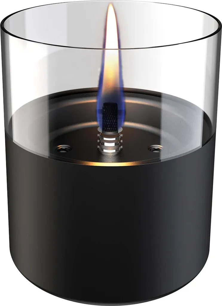 Tenderflame Lilly 10 Nero - Candela da Tavolo Sicura e Senza Fumo