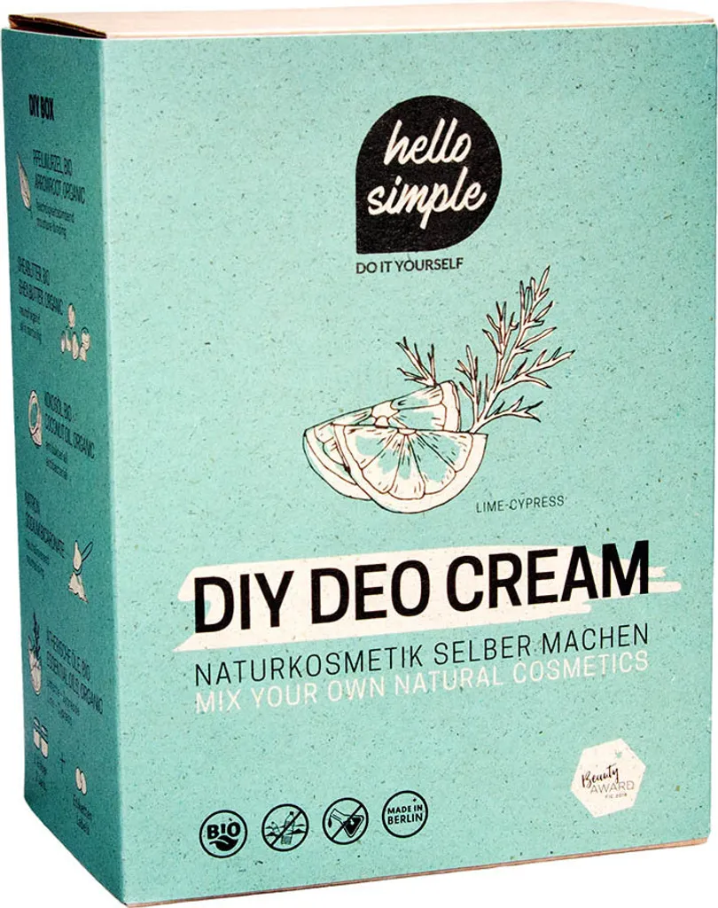 Kit déodorant maison citron vert et cyprès cosmétique DIY zéro déchet