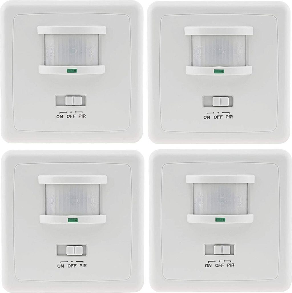 ChiliTec Bewegungsmelder 160° Erfassung Unterputz Einbau 9m Reichweite LED Geeignet 3-Draht Infrarot Sensor UP Montage I Parallel-Schaltung I Wei...