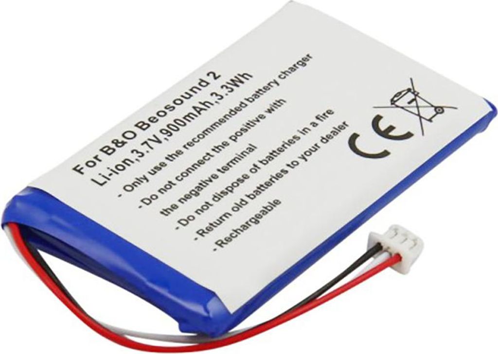 Avizar, Li-Ion Akku 900mAh 3,7V für Bang & Olufsen PA-BO12 Audio Player, Blau