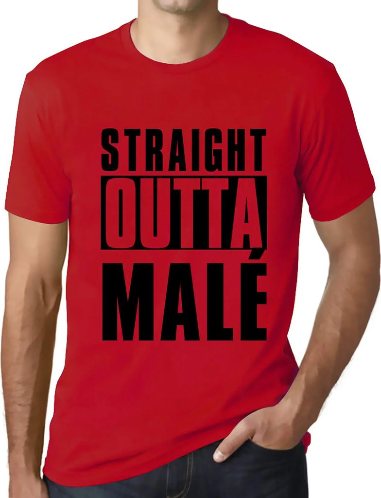 Herren Grafik T-Shirt Direkt aus Malé – Straight Outta Malé – Öko-Verantwortlich Vintage Jahrgang Kurzarm Lustige Druck Geburtstag Geschenk ...