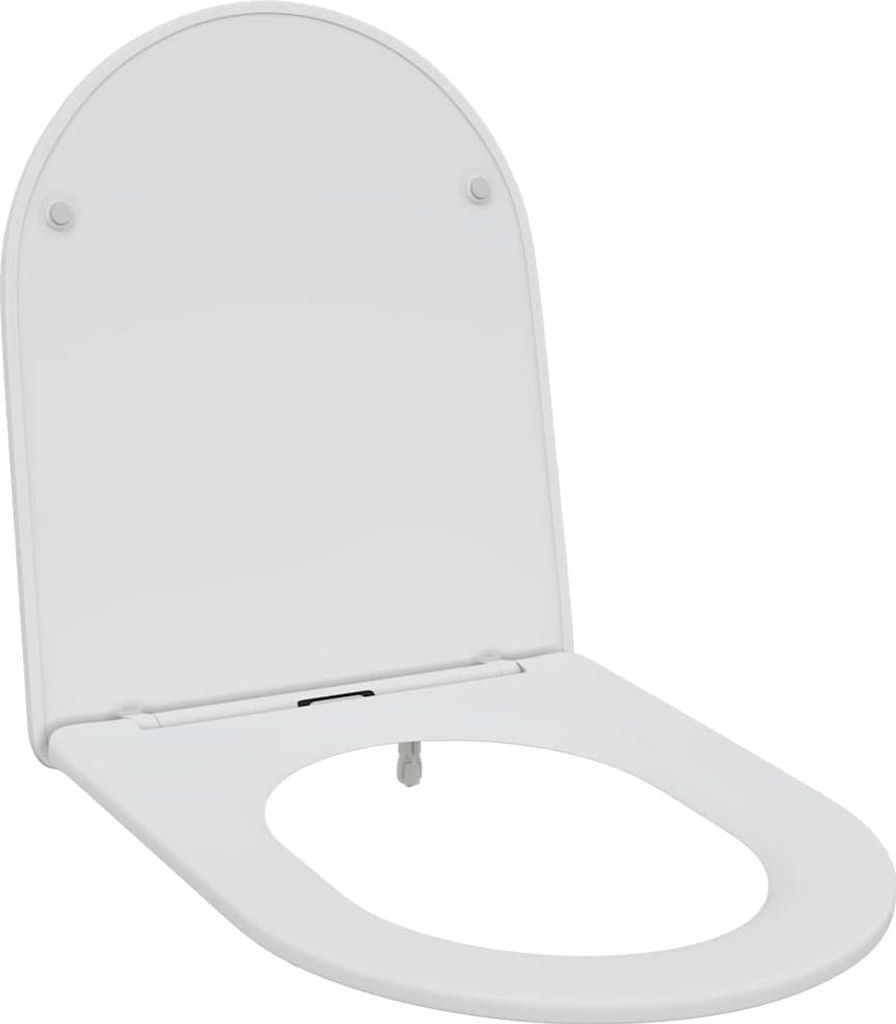 vidaXL Toilettensitz Weiß 47 x 36 x 3,4 cm Duroplast Produktbild 