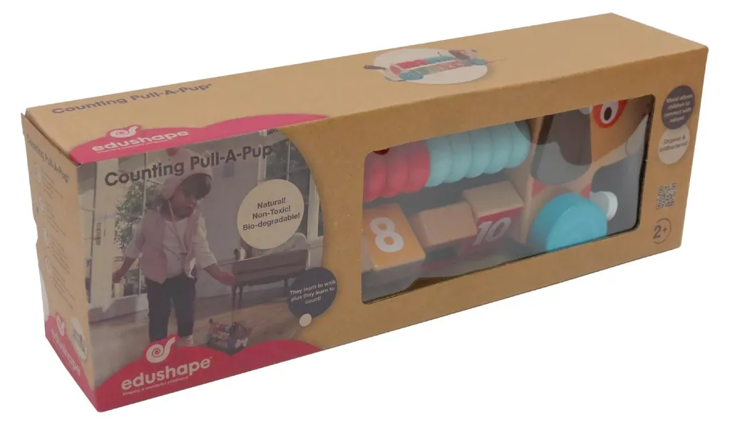 Counting Pull-A-Pup Edushape : jouet à tirer pour stimuler la marche