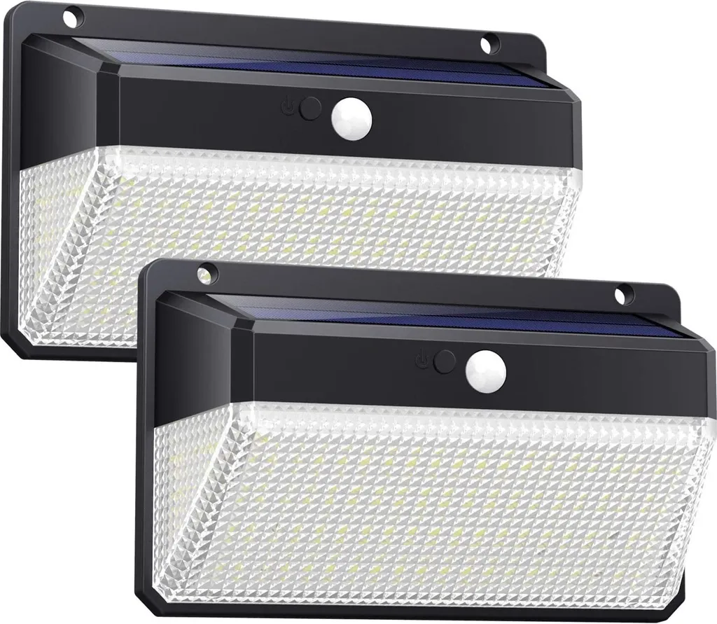 Lampe Solaire Extérieur 328 LED avec Détecteur de Mouvement - Lot de 2