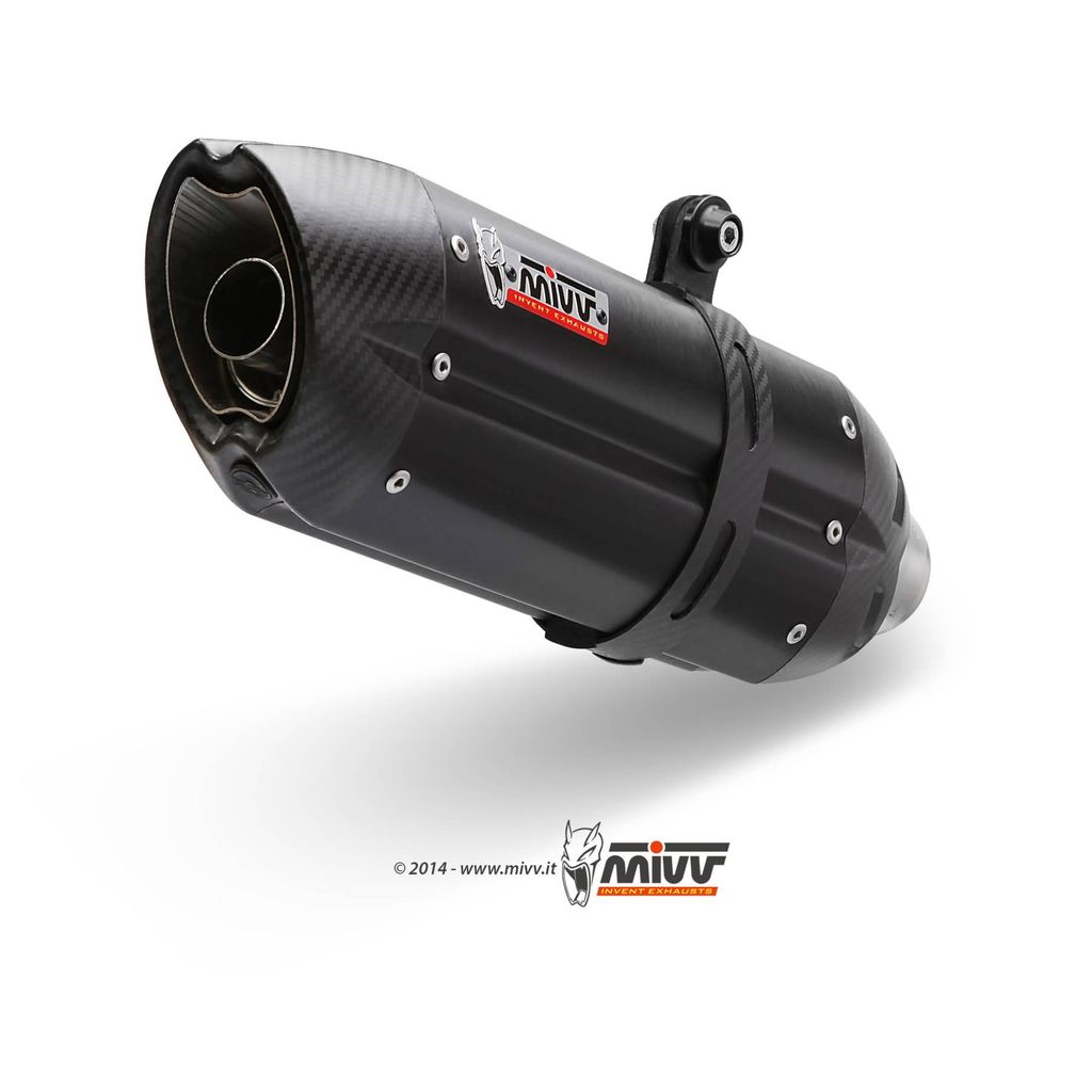 MIVV Suono Vollauspuff Schwarz für YAMAHA YZF R125 2014-2018