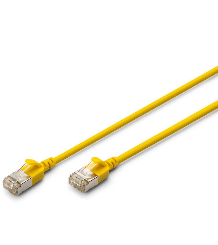 DIGITUS Patchkabel CAT 6A F/FTP Slim 1,00m gelb