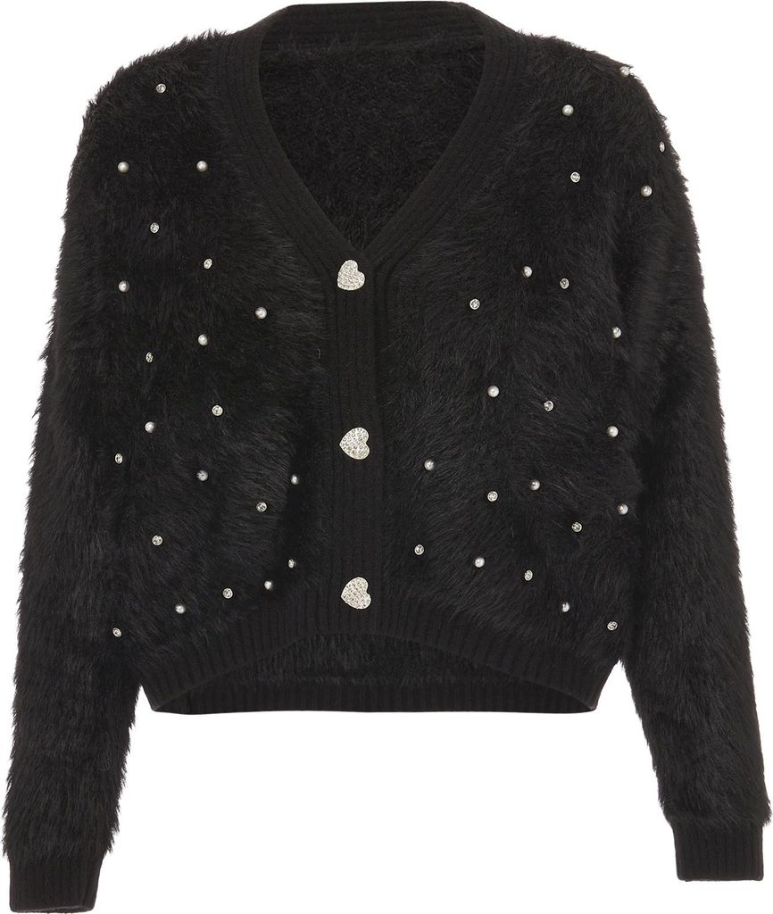 IMMY damen strickjacke - schwarz, M