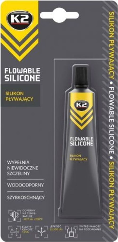 A product package for K2 flowable silicone.