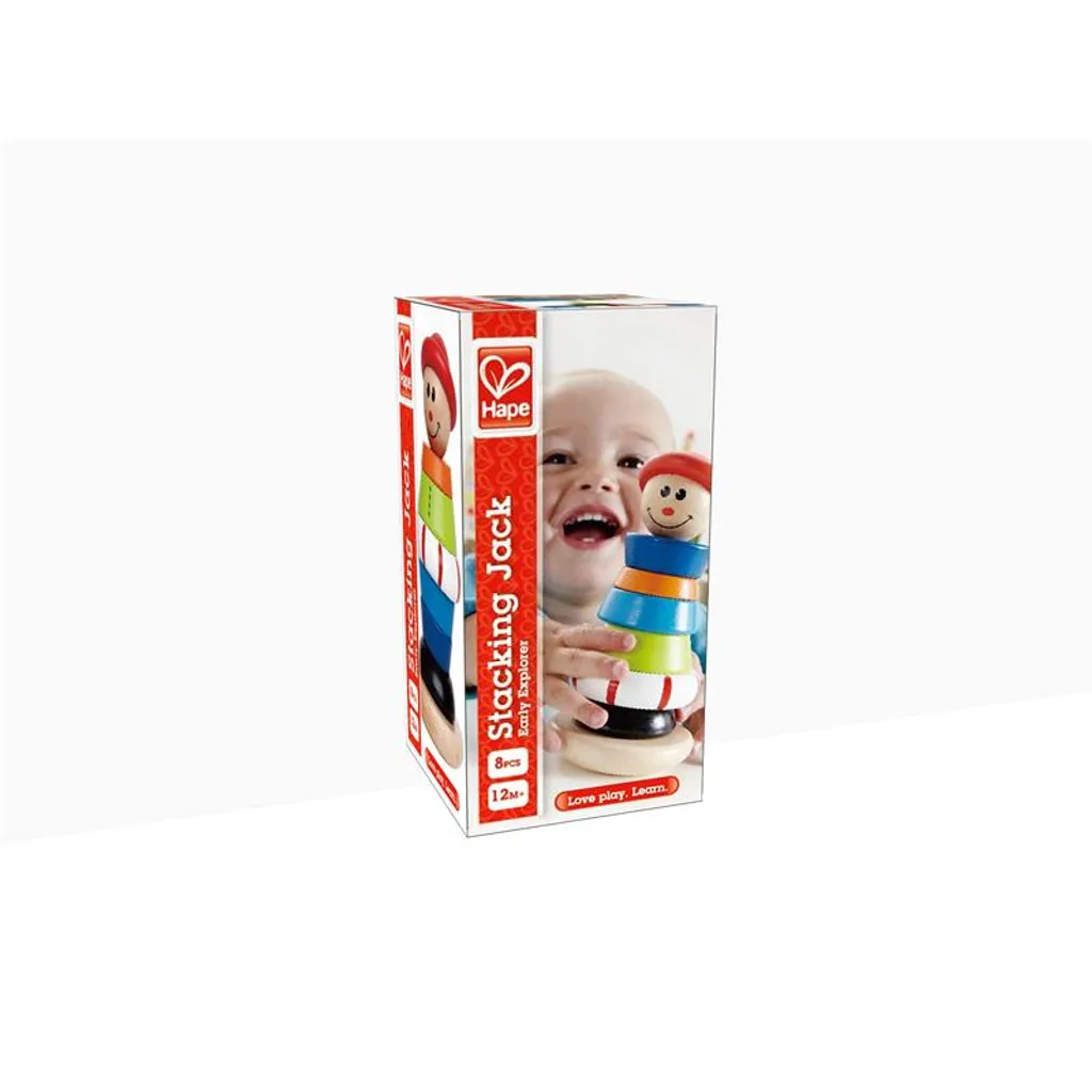 Aider Bébé à Coordonner ses Mains avec le Jeu d'Empilage Hape E0401 Bois