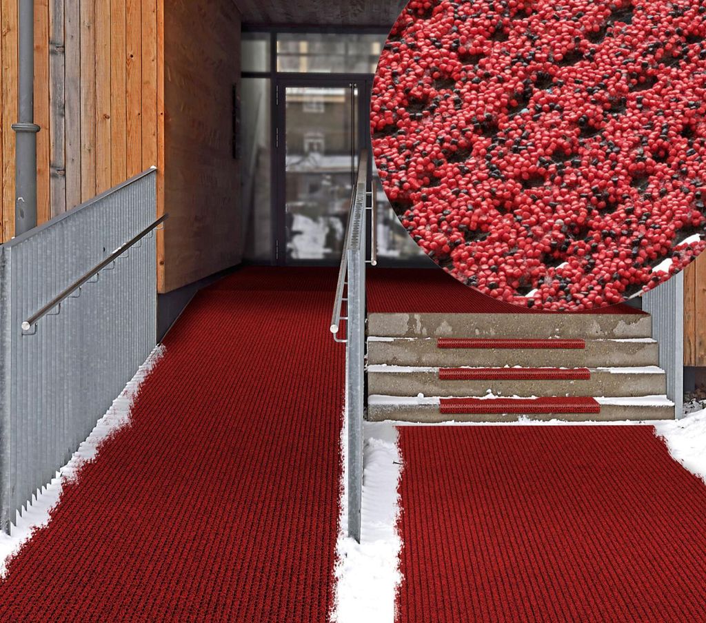 SafeStep AntiRutsch - Sicherheitsmatte PRO Rot 1,20 x 9,50 Meter