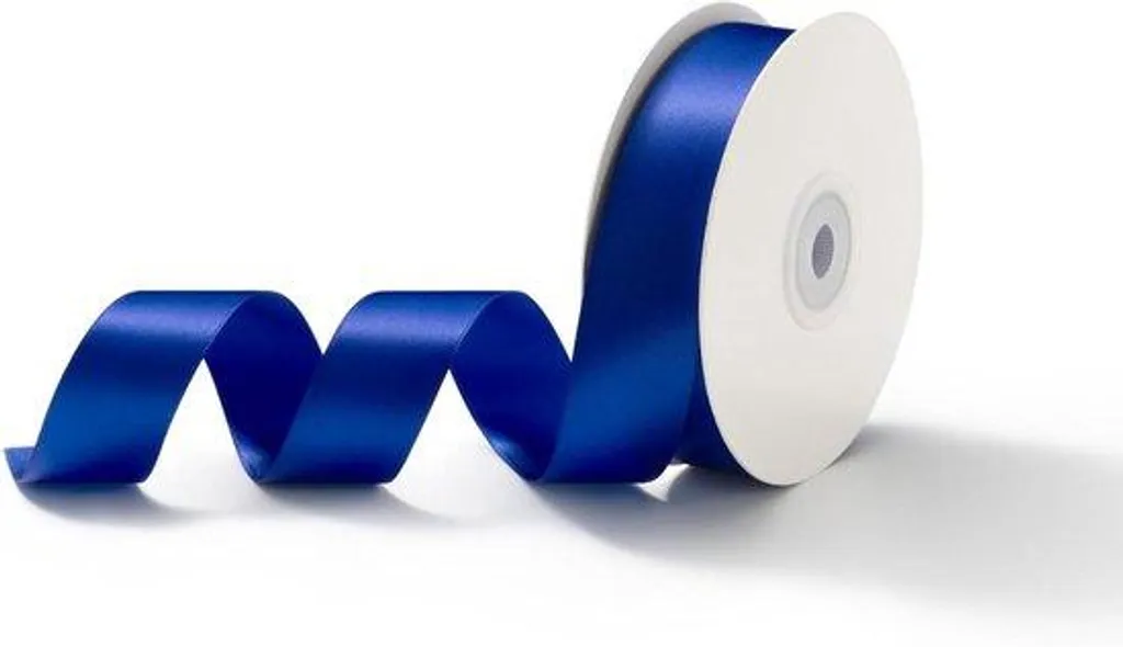 Ruban satin bleu roi 25mm x 23m pour emballage cadeau et mariage chic