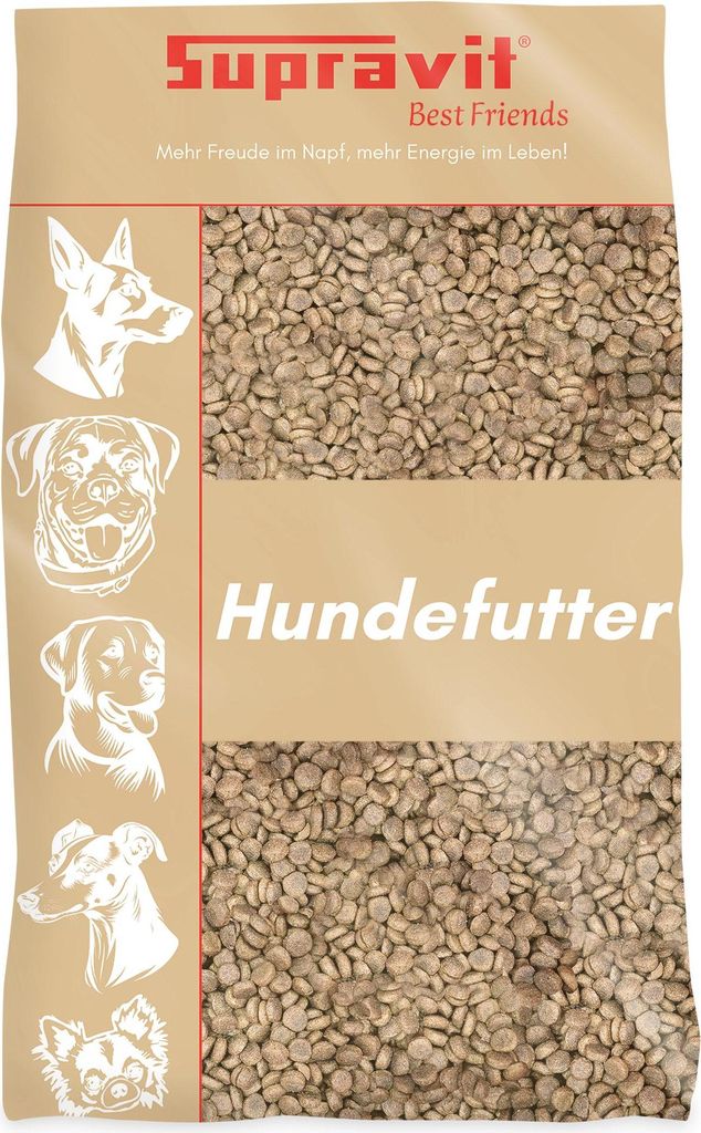 Supravit Hundefutter trocken Getreidefrei 15kg | Lamm & Kartoffeln | Trockenfutter Hund ohne Getreide | Ideal für Sensitive Hunde