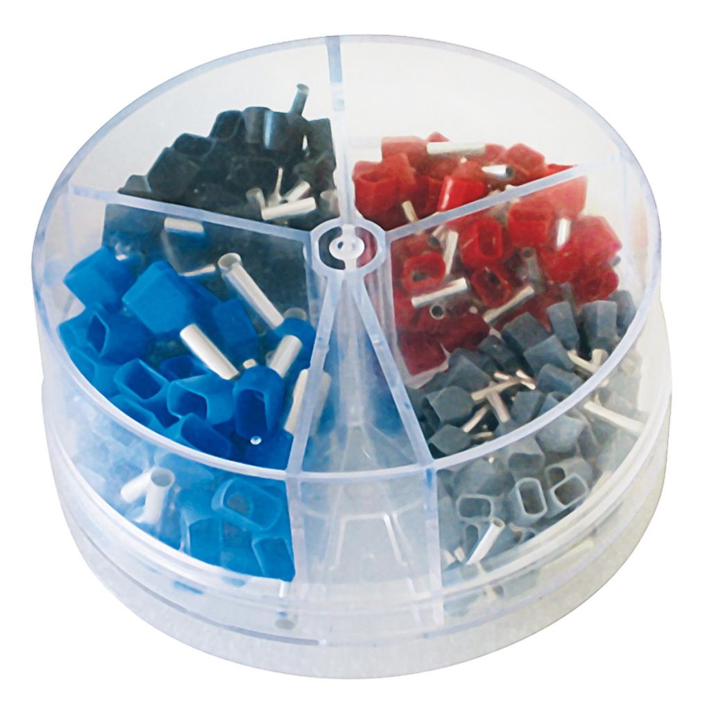 Schönwitz 11538 Aderendhülsen Twin isoliert Sortiment Set in Dose 200 Teile