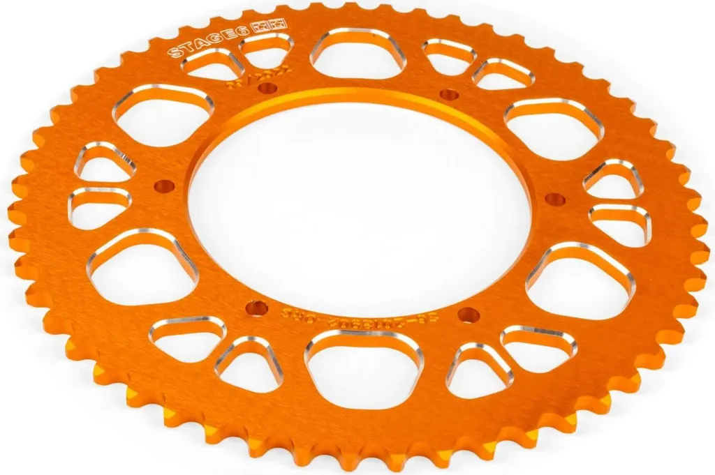 Couronne Transmission Stage6 53 Dents Orange pour Aprilia SX 50 - 420