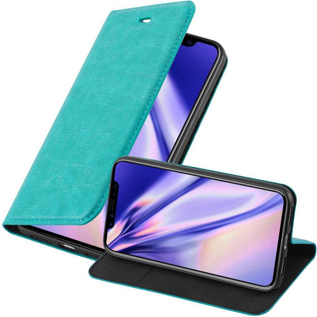 Cadorabo Hülle für Apple iPhone X / XS Schutz Hülle in Türkis Handyhülle Etui Case Cover Magnetverschluss