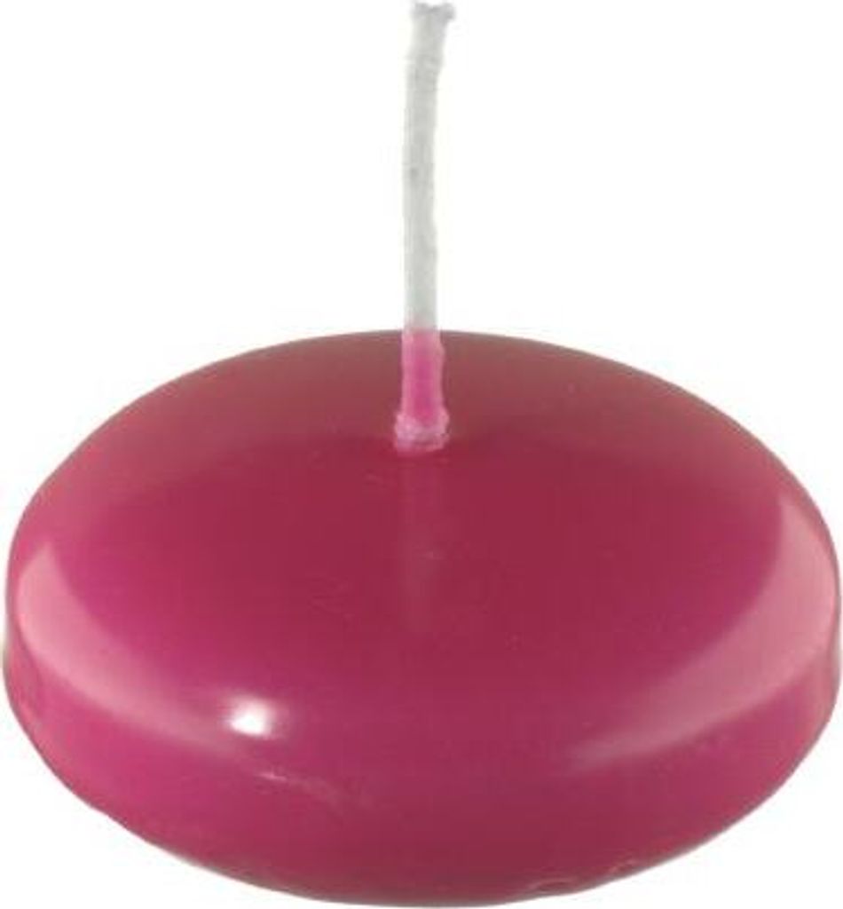 Schwimmkerzen Fuchsia Pink 24 x Ø 60 mm, 20 Stück