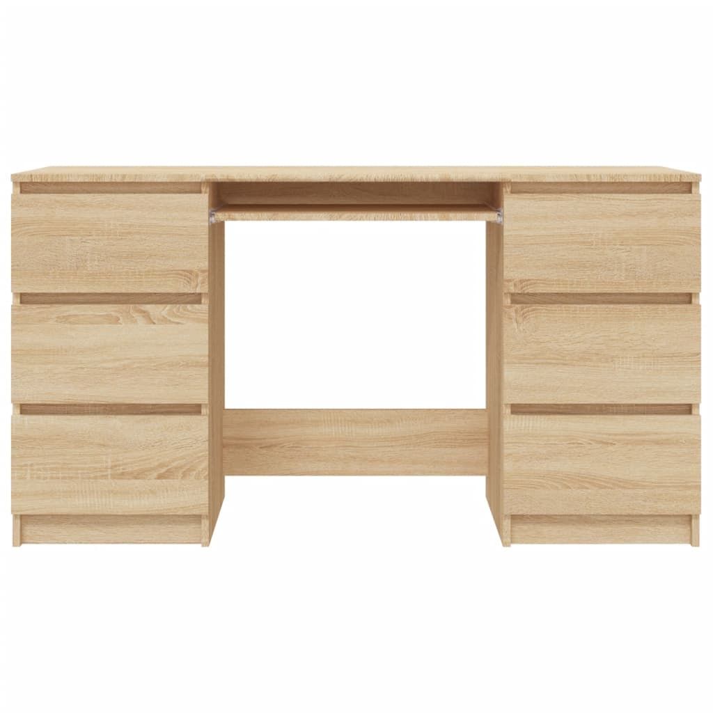 vidaXL Psací stůl Sonoma dub 140x50x77 cm materiál na bázi Obrázek produktu 