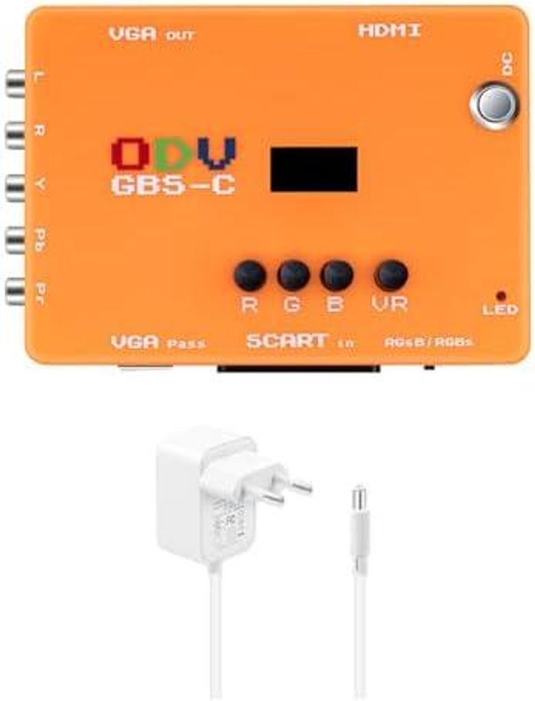 ODV-GBS-C YPbPr Component/VGA/RGBS Scart zu VGA/HDMI Scan Konverter für Retro Gaming Konsole unterstützt HDMI 720p/960p/1080p Ausgang