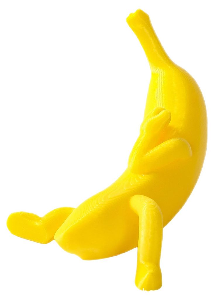 3D-gedruckte Fruchtfigur mit beweglichen Beinen und Gelenken: Banane, Birne, Gurke, Aubergine, Kürbis. Mini-Gemüse-Fidget-Spielzeug zur Stressbew...