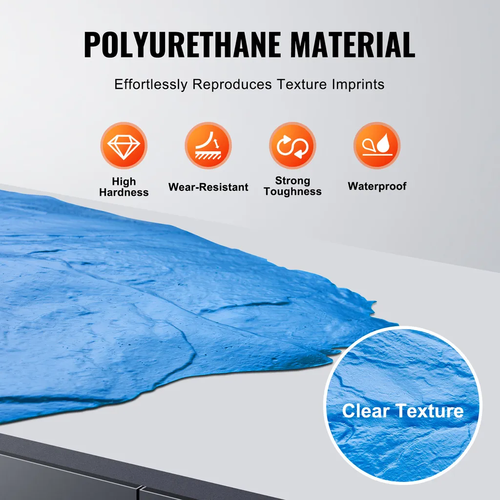 Tapis de Structure Béton Sans Couture Texture Ardoise en Polyuréthane
