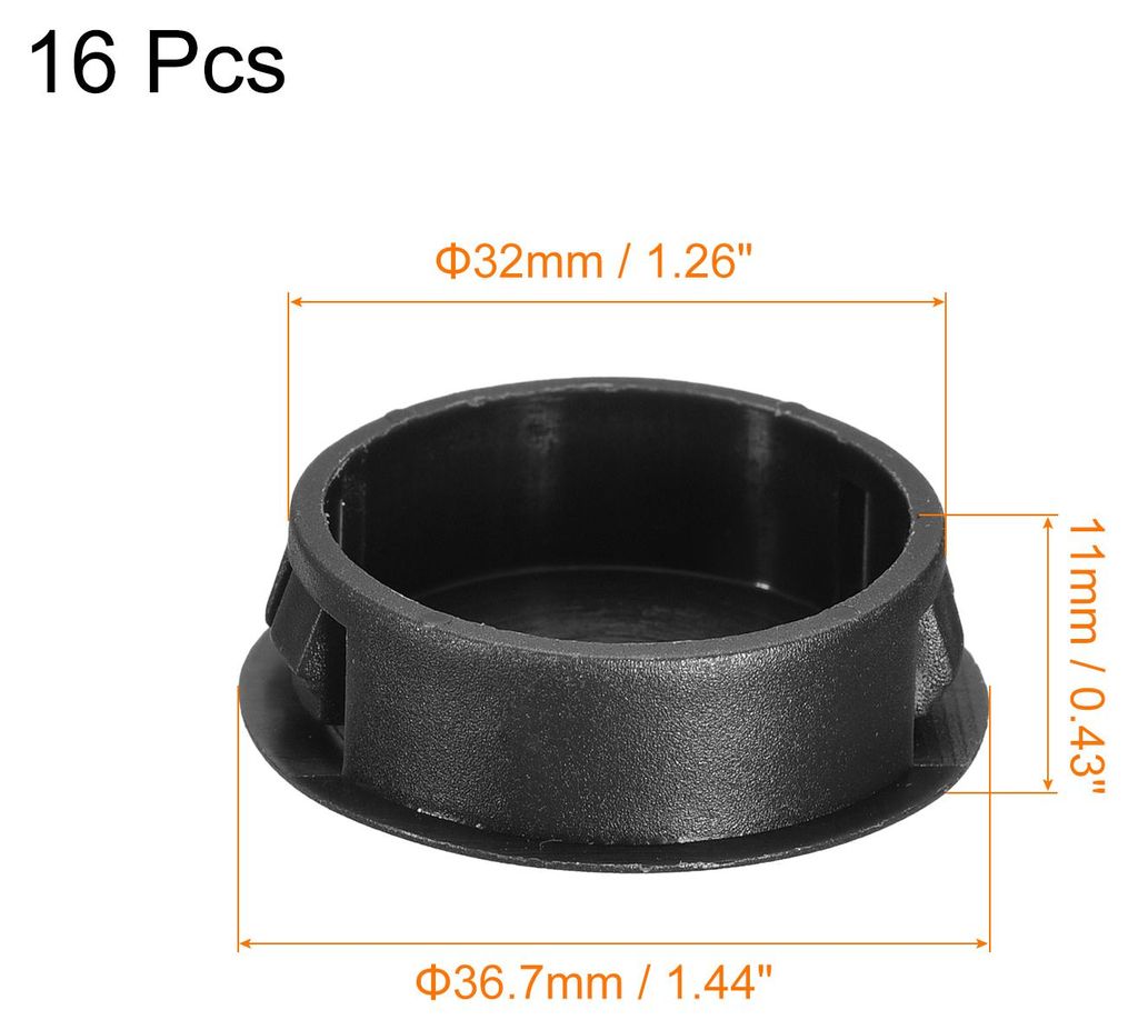 32 mm/1,26 Zoll Abdeckstopfen Kunststoff, 16 Stš¹ck, bš¹ndige Paneele, runde Snap-In-Befestigung, Knockout-Verriegelungsstopfen fš¹r M?belein...