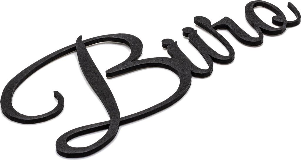 Büro Türschild Schriftzug Firma Name 3D Wandschild Selbstklebend Schwarz