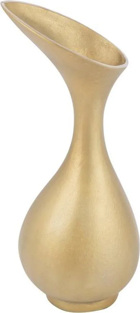 J-Line Vase Olivia Or en Aluminium - Vase à Fleurs Design de 45 cm