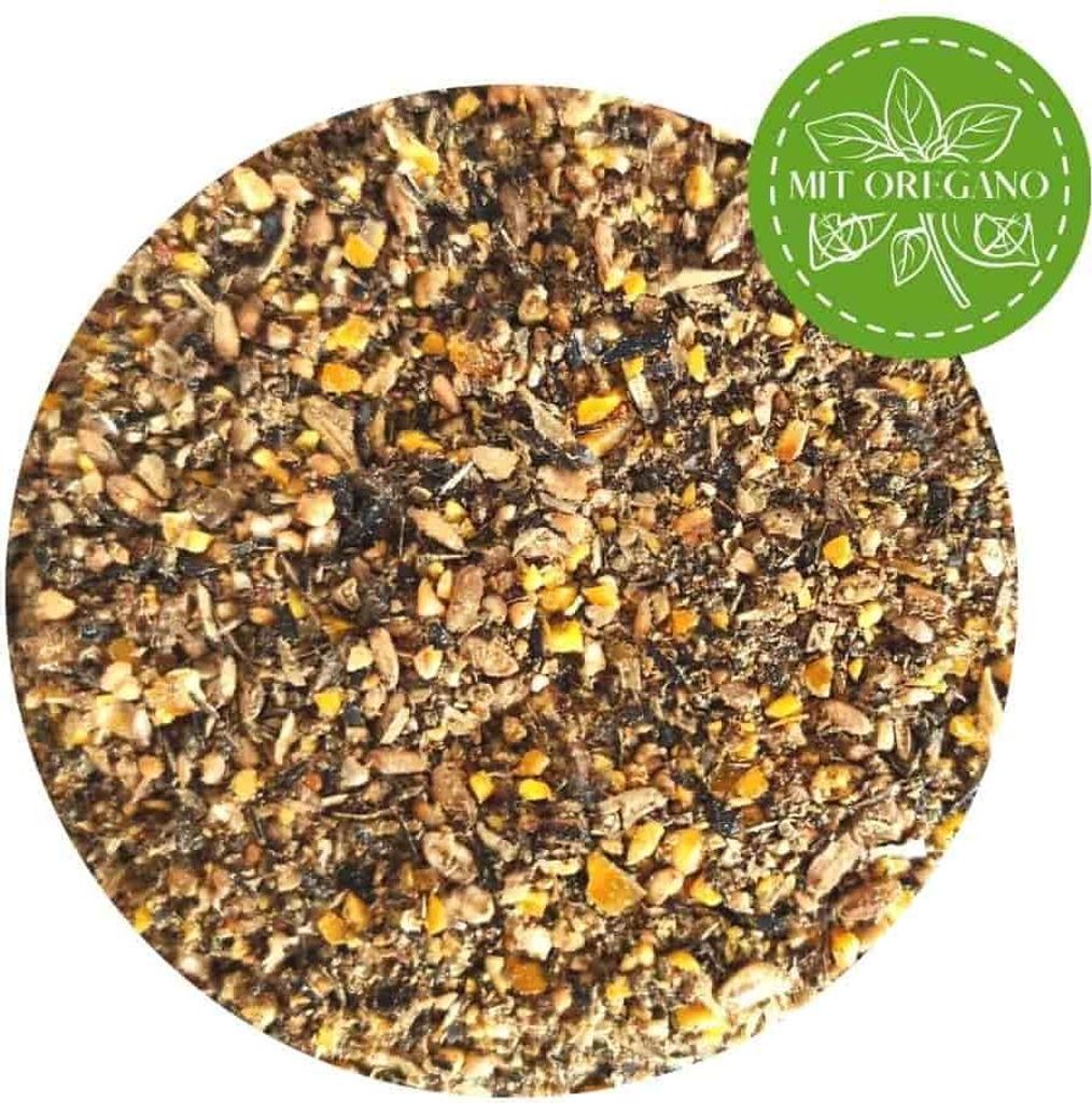 25 kg Premium Legemehl PLUS mit Oregano - Geflügelfutter für Hühner, Gänse, Enten