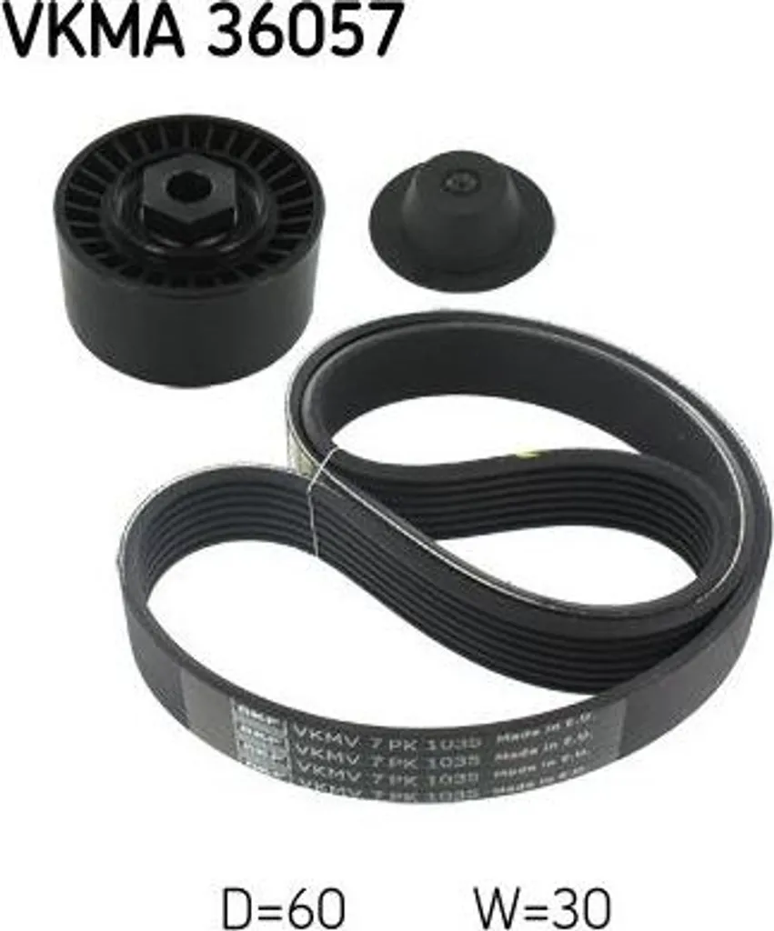 Kit de Courroie SKF VKMA 36057 pour Clio et Twingo - OE 11281704719