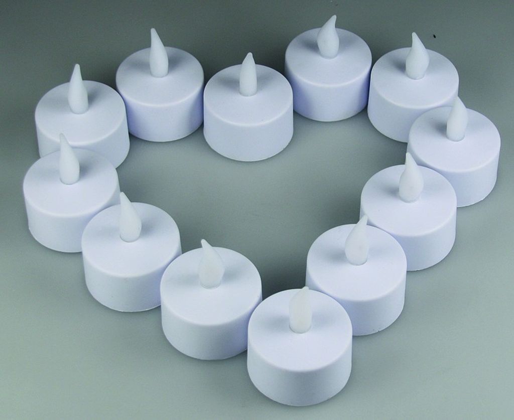 ChiliTec 21009 12er Set LED Teelicht / LED-Kerze flackerndes Licht wie echte Kerzen