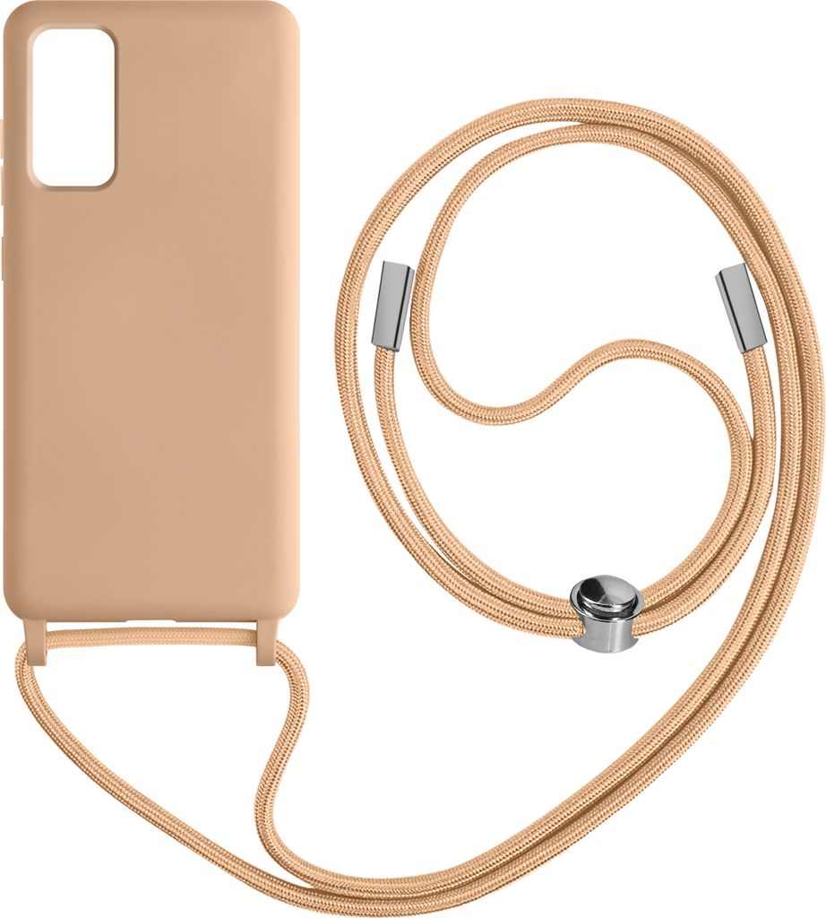 Avizar, Hülle für Galaxy S20 FE Semi-Flex Soft-Touch mit Umhängeband, Rosa