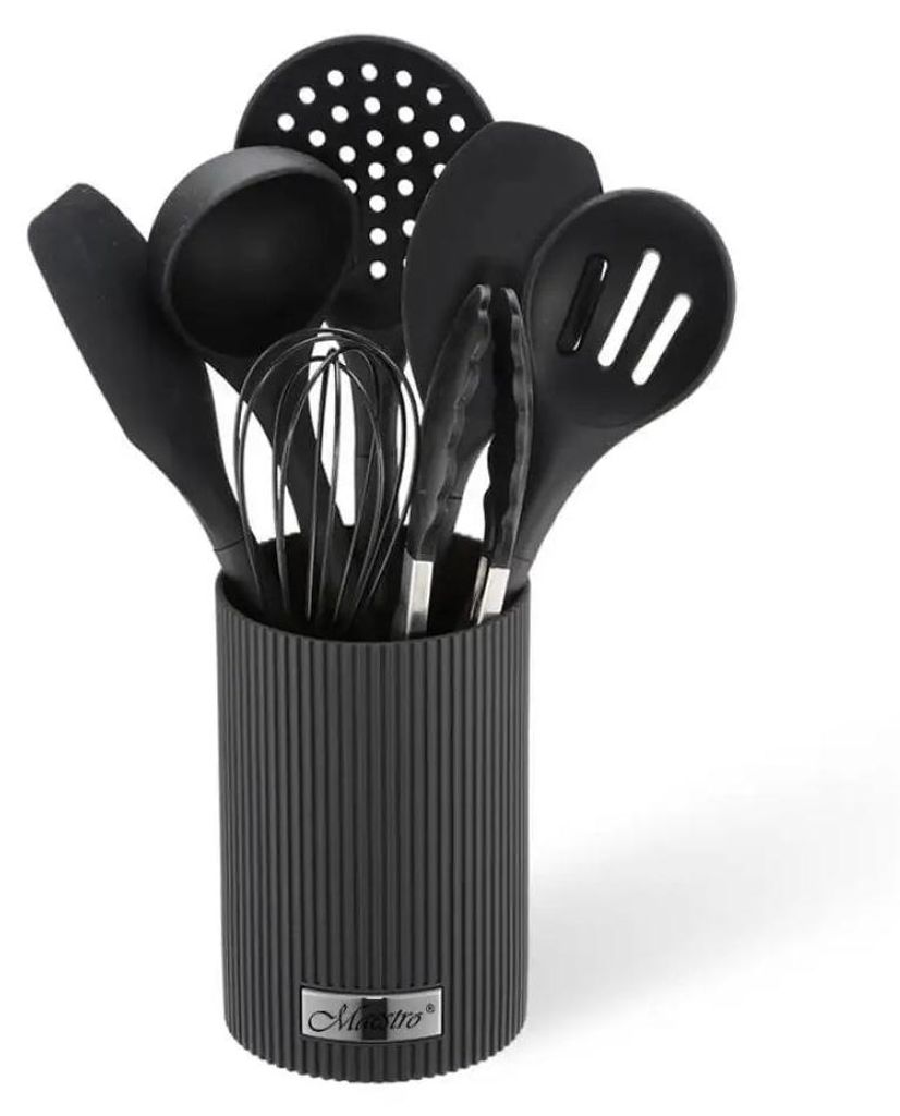 Küchenutensilien MAESTRO MR-1542-BLACK 8-teilig Schwarz Produktbild 