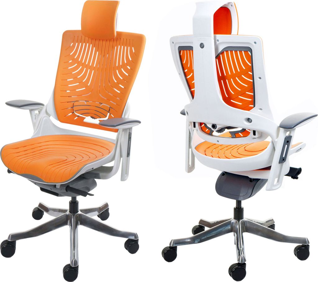 Bürostuhl MERRYFAIR Wau 2b, Schreibtischstuhl Drehstuhl, Hartschale, ergonomisch orange