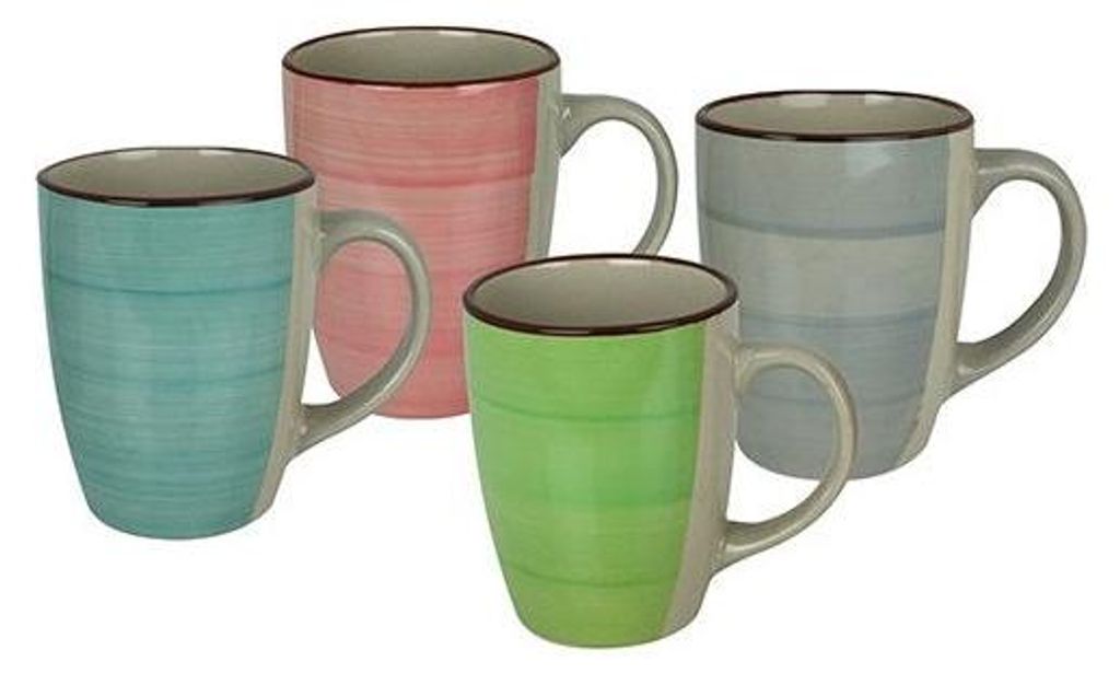Set mit 4 Koopman-Bechern, Keramik, cm, mehrfarbig Produktbild 
