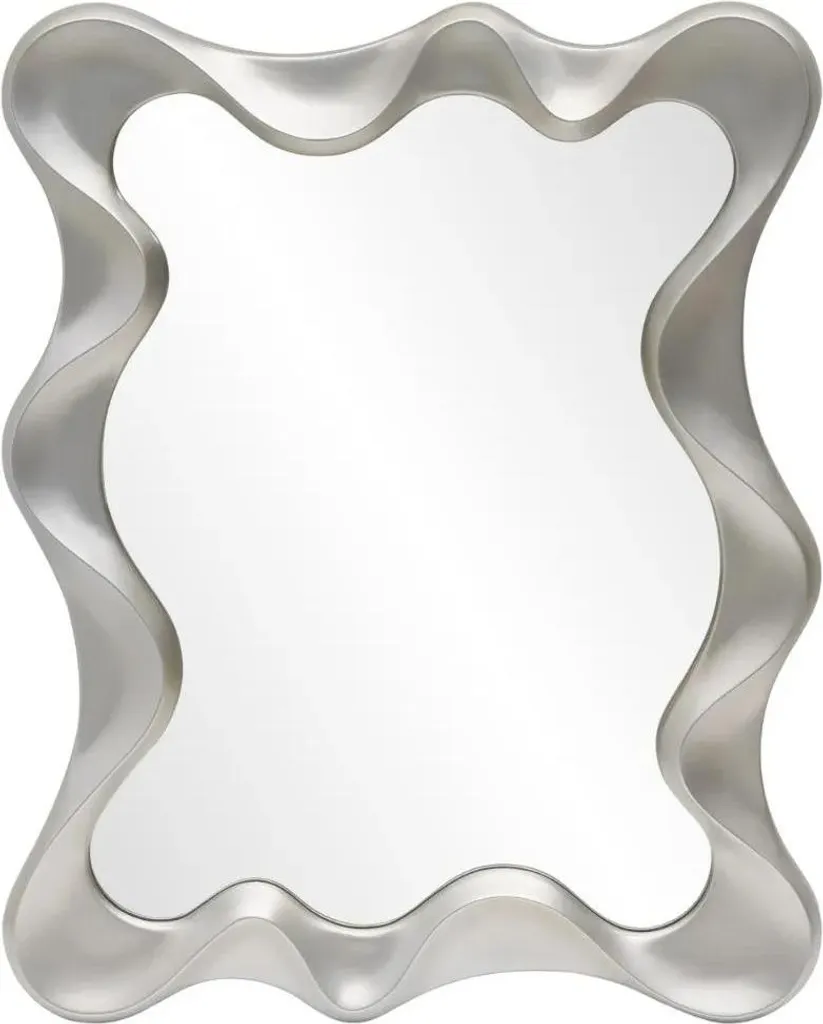 Miroir décoratif DECO 70x90cm argenté avec cadre élégant rectangulaire