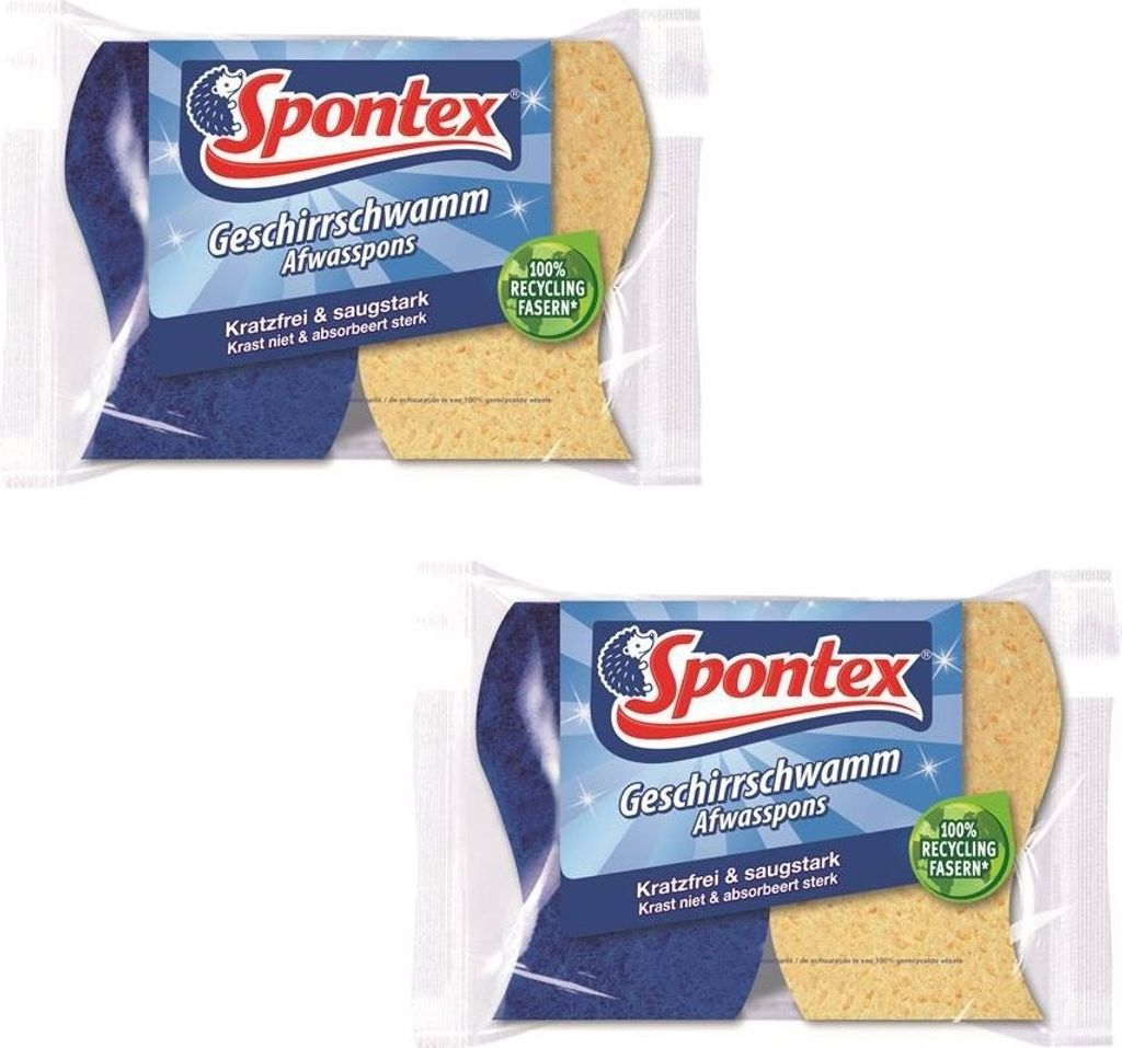Spontex Geschirrschwamm - Küchenschwamm - schonende Reinigung von Geschirr (2er)