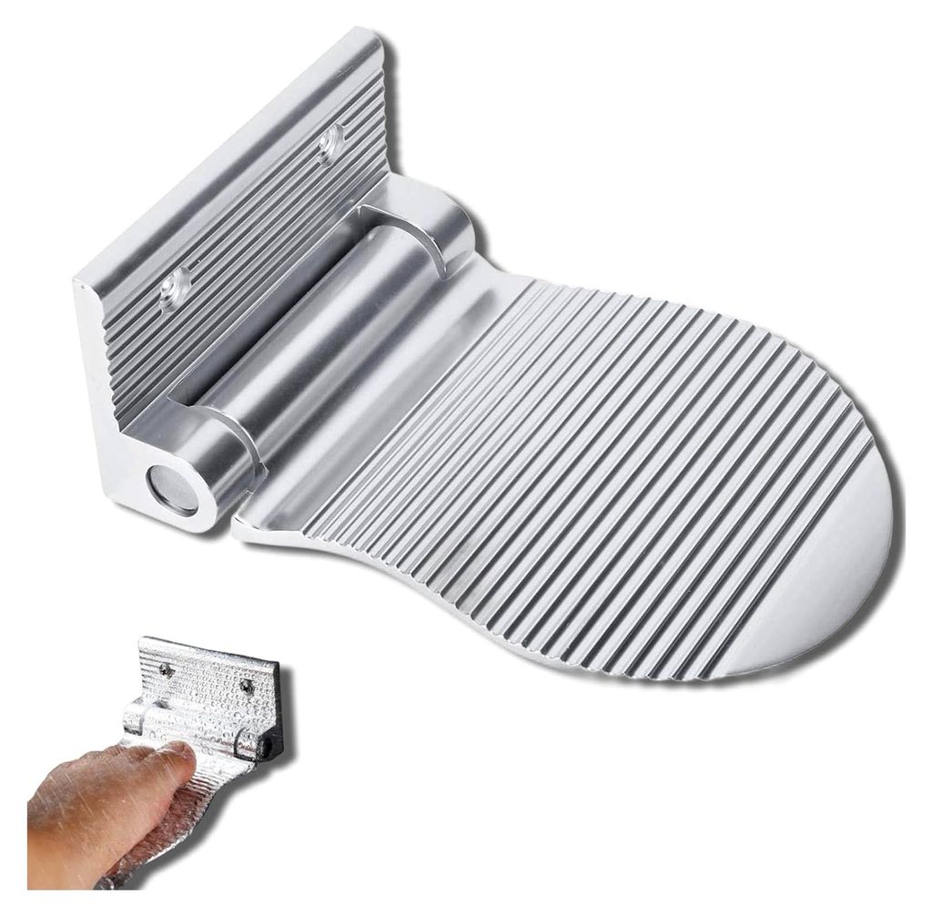 Rutschfeste Fußstütze aus Aluminium, Duschpedal für das Badezimmer, faltbare Duschfußstütze mit Ablage für Zuhause und Hotel